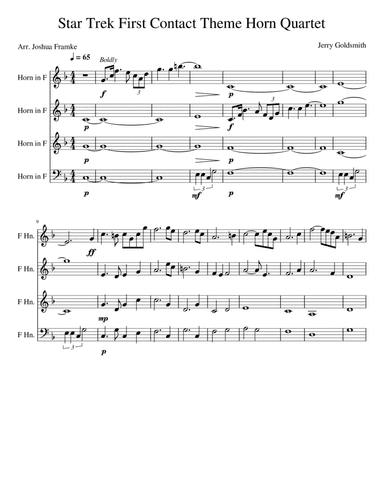 Star Trek(r) First Contact (arr. Joshua Framke)