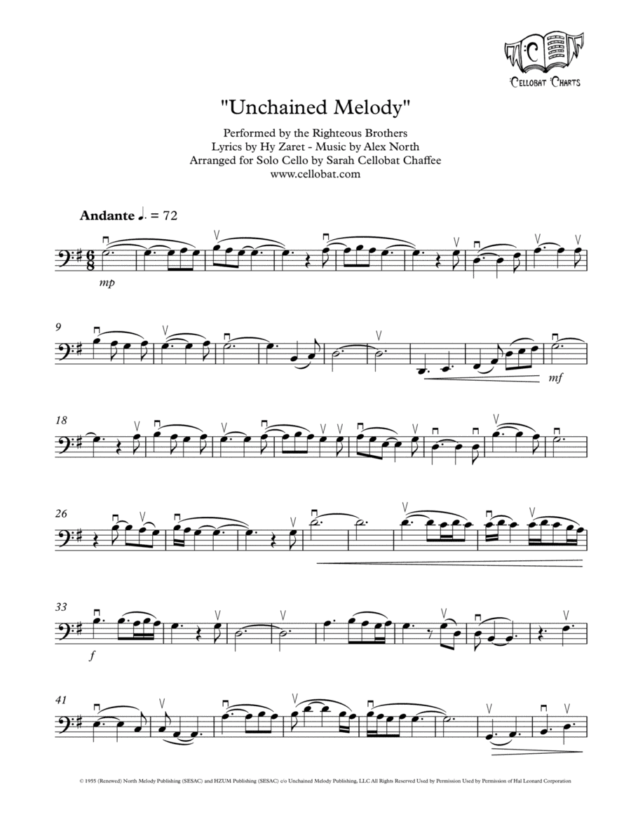 Unchained Melody (arr. Sarah Cellobat Chaffee)