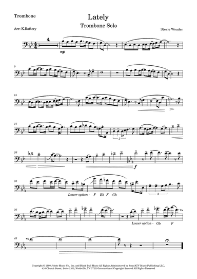 Lately (arr. Kyle Raftery)