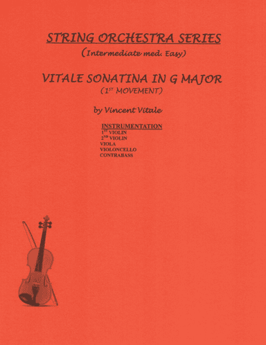 VITALE SONATINA IN G MAJOR (1st Mvt.-Intermediate med. easy)