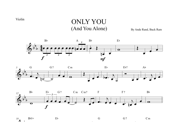Only You (and You Alone) (arr. Leo Silva)