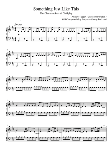 Something Just Like This (arr. Andrew Taggart)