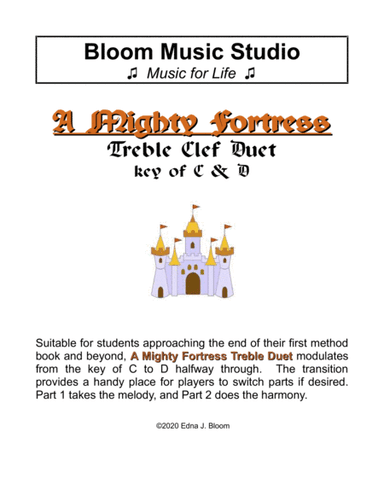 A Mighty Fortress Is Our God - Treble Clef Duet (arr. Evelyn E. Bloom, Edna J. Bloom)