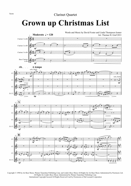Grown-Up Christmas List (arr. Thomas H. Graf)