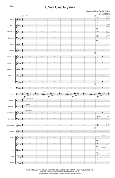 I Don't Care Anymore (arr. Sam Shoup)
