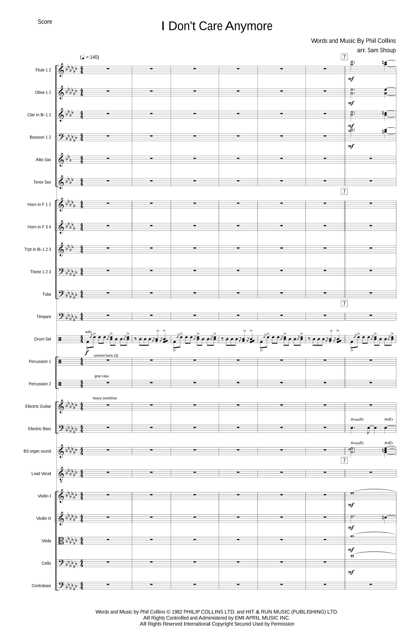 I Don't Care Anymore (arr. Sam Shoup)
