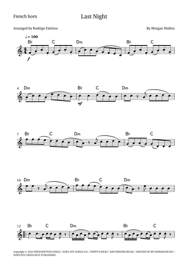 Last Night (arr. Rodrigo Faleiros)