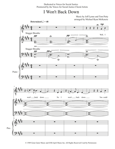 I Won't Back Down (arr. Michael Ryan McKenzie)