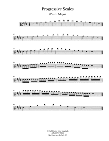 Progressive Scales - Viola - E Major