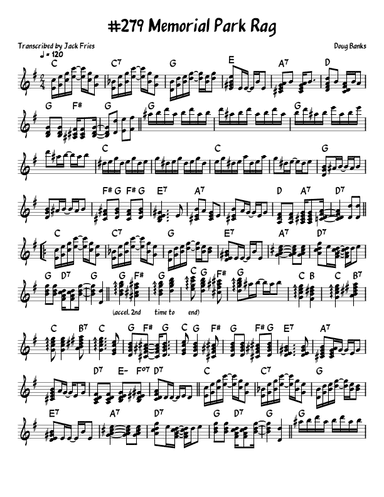 Memorial Park Rag (arr. John Fries)