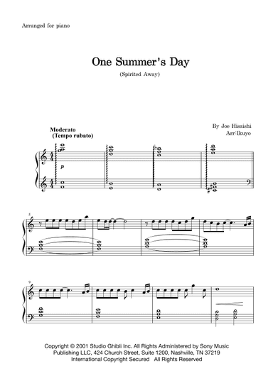 One Summer's Day (arr. Ikuyo)