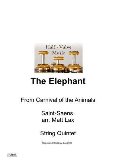 The Elephant from Carnival of the Animals (Double Bass and String quartet/string orchestra) (arr. Matt Lax)