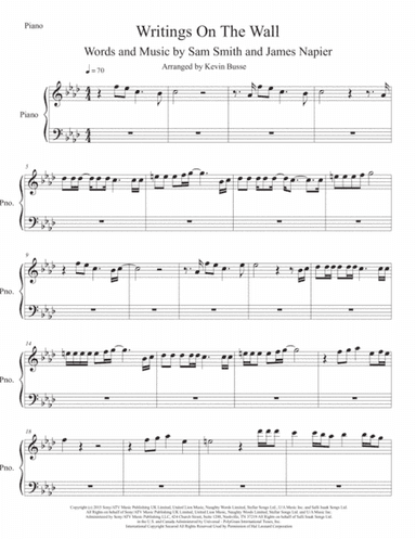 Writing's On The Wall from the film SPECTRE (arr. Kevin Busse)