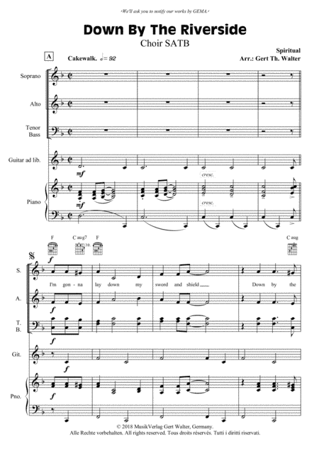 Down By The Riverside (arr. Gert Th. Walter)