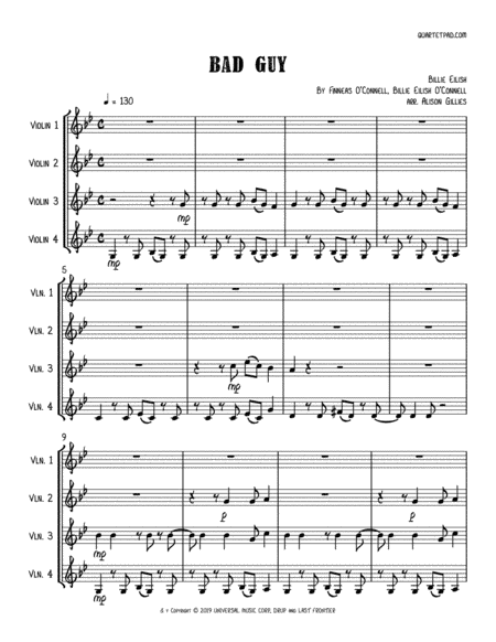 Bad Guy (arr. Alison Gillies)
