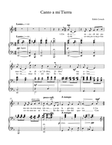 Canto a mi Tierra (Tribute to my Homeland) - Spanish lyrics