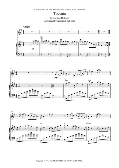 Toccata (arr. Kaiserin Rebecca)
