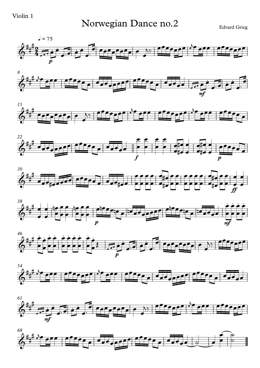 Norwegian Dance (arr. Grieg)