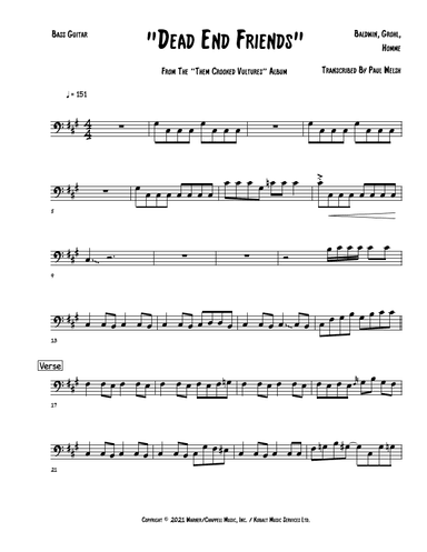 Dead End Friends (arr. Accubass)