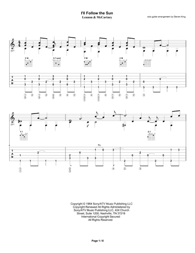 I'll Follow The Sun (arr. Steven King)