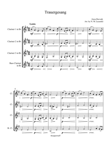 Trauergesang (arr. Nick Lacanski)