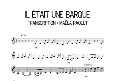 Il était une barque (arr. Maëla Raoult)