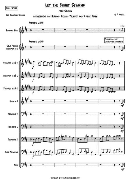 Let the Bright Seraphim for Brass Ensemble (arr. Jonathan Spencer)