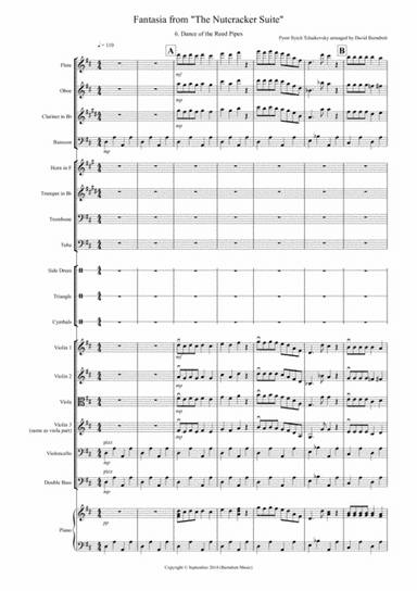 Dance of the Reed Pipes (Fantasia from Nutcracker) for School Orchestra (arr. David Burndrett)
