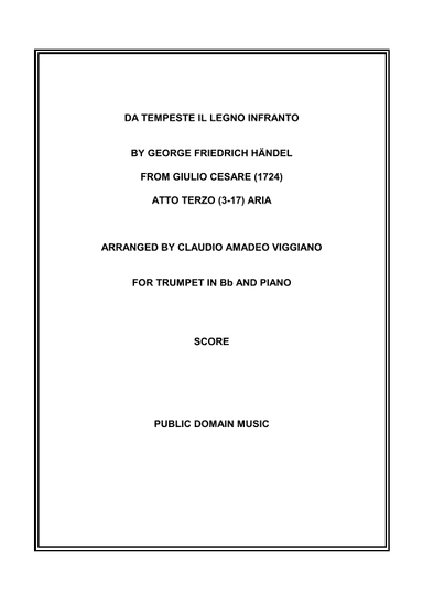 Da tempeste il legno infranto (arr. Claudio Amadeo Viggiano)