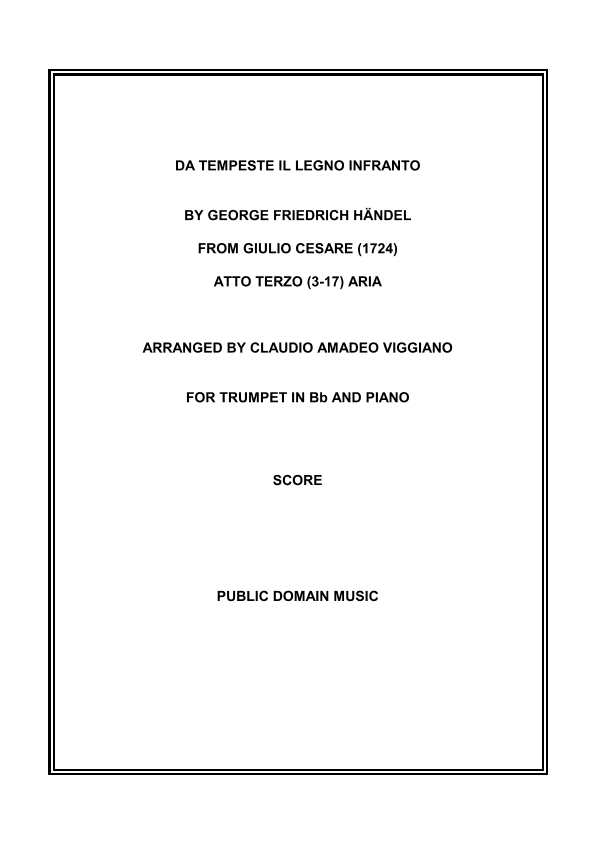 Da tempeste il legno infranto (arr. Claudio Amadeo Viggiano)