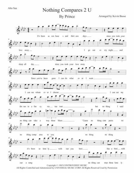 Nothing Compares 2 U (arr. Kevin Busse)