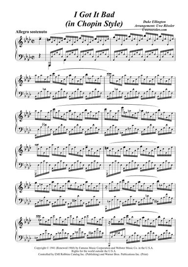I Got It Bad And That Ain't Good (arr. Uwe Roessler / Rössler / Rassler)