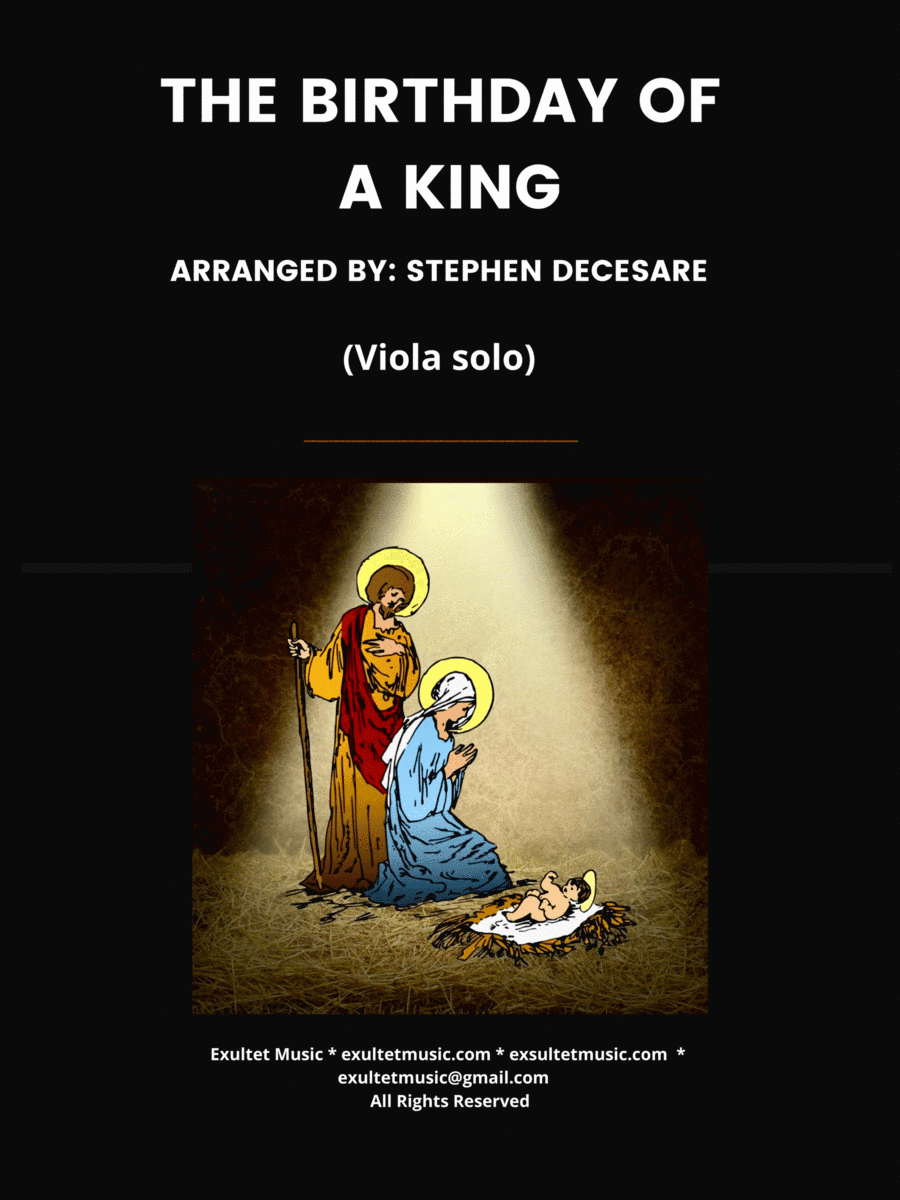 The Birthday Of A King (Viola solo and Piano) (arr. Stephen DeCesare)