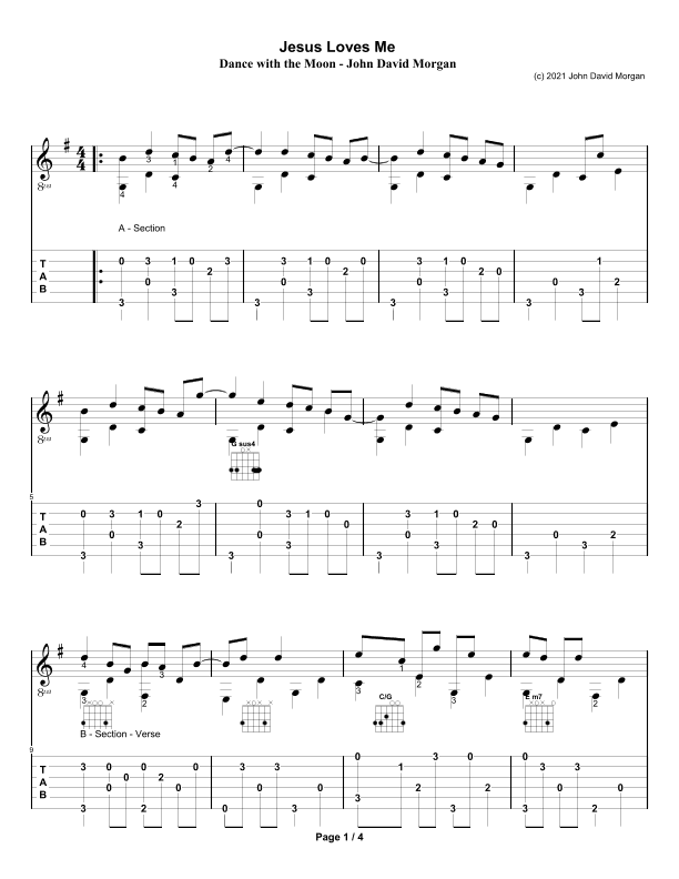 Jesus Loves Me (arr. John David Morgan)
