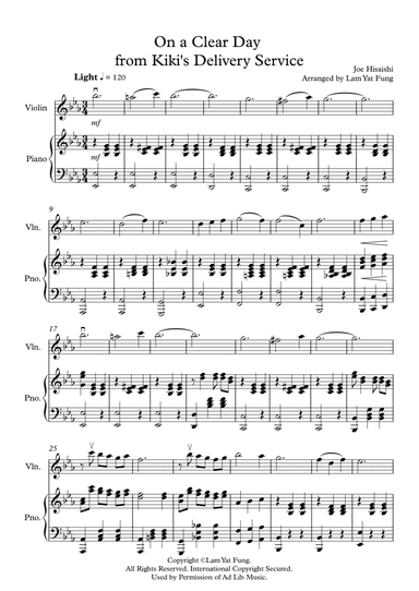 Kiki's Delivery Service (on A Clear Day) (arr. Lam Yat Fung)