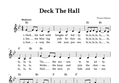 Deck The Hall - Lead Sheet (Bb Major) (arr. Yuri Noronha)