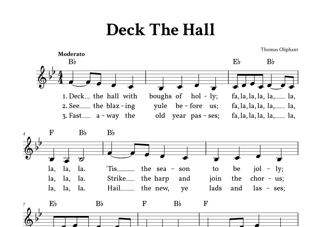 Deck The Hall - Lead Sheet (Bb Major) (arr. Yuri Noronha)