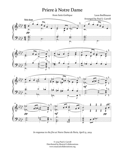 Priere à Notre Dame from Suite Gothique (arr. Paul J. Carroll)