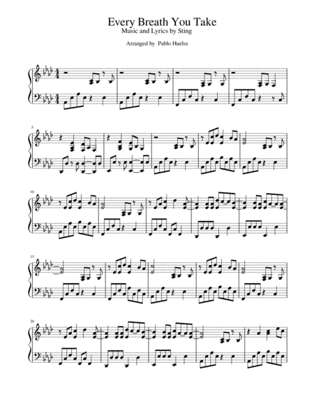 Every Breath You Take (arr. Pablo Huelsz)