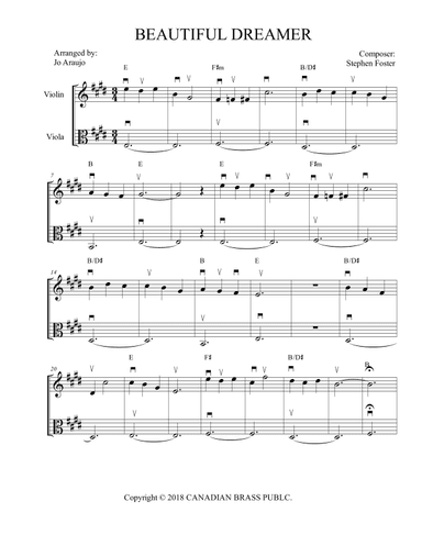 BEAUTIFUL DREAMER (arr. JO ARAÚJO)