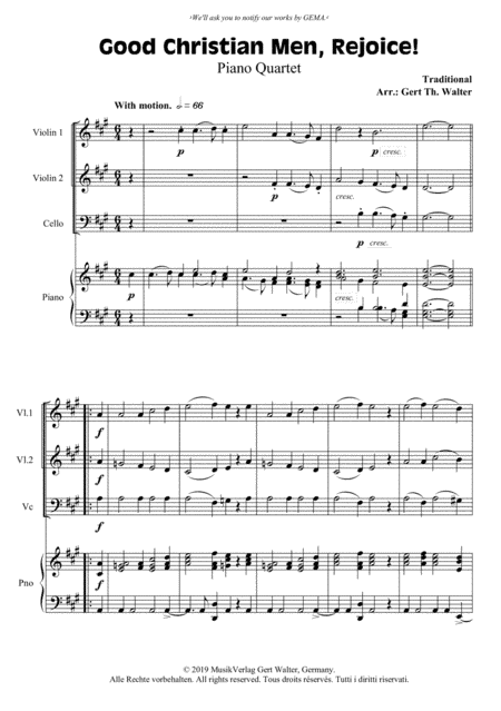 Good Christian Men, Rejoice! (arr. Gert Th. Walter)