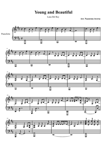 Young And Beautiful (arr. Nazareno Aversa)