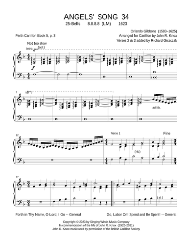 25B. ANGELS' SONG 34 (arr. John R. Knox & Richard Giszczak)