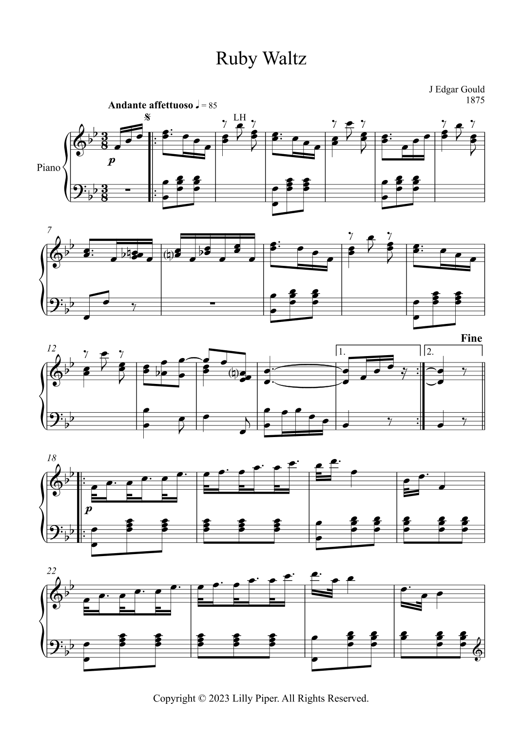 Ruby Waltz (arr. Lilly Piper)