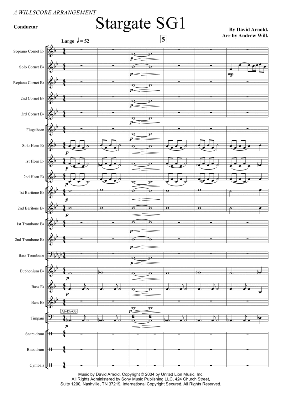 Stargate Sg-1 Main Title (arr. Andrew Will)
