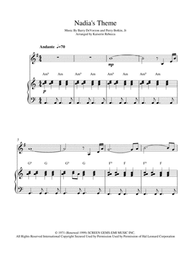 Nadia's Theme (arr. Kaiserin Rebecca)