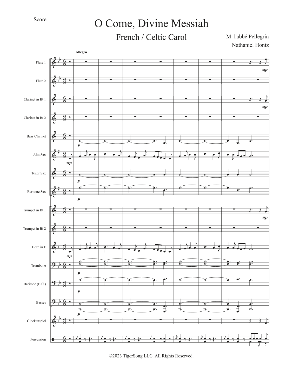 O Come, Divine Messiah (Christmas Carol) for Concert (Flex) Band (arr. Nathaniel Hontz)