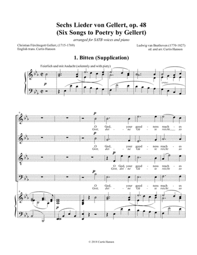 Gellertlieder (SATB) (arr. Curtis Hanson)