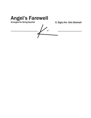 Elgar: Angel’s Farewell (Arr. Diehnelt, for String Quartet) (arr. Kim Diehnelt)