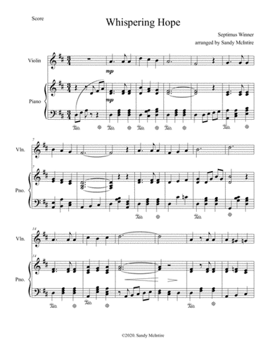 Whispering Hope (arr. Sandy McIntire)